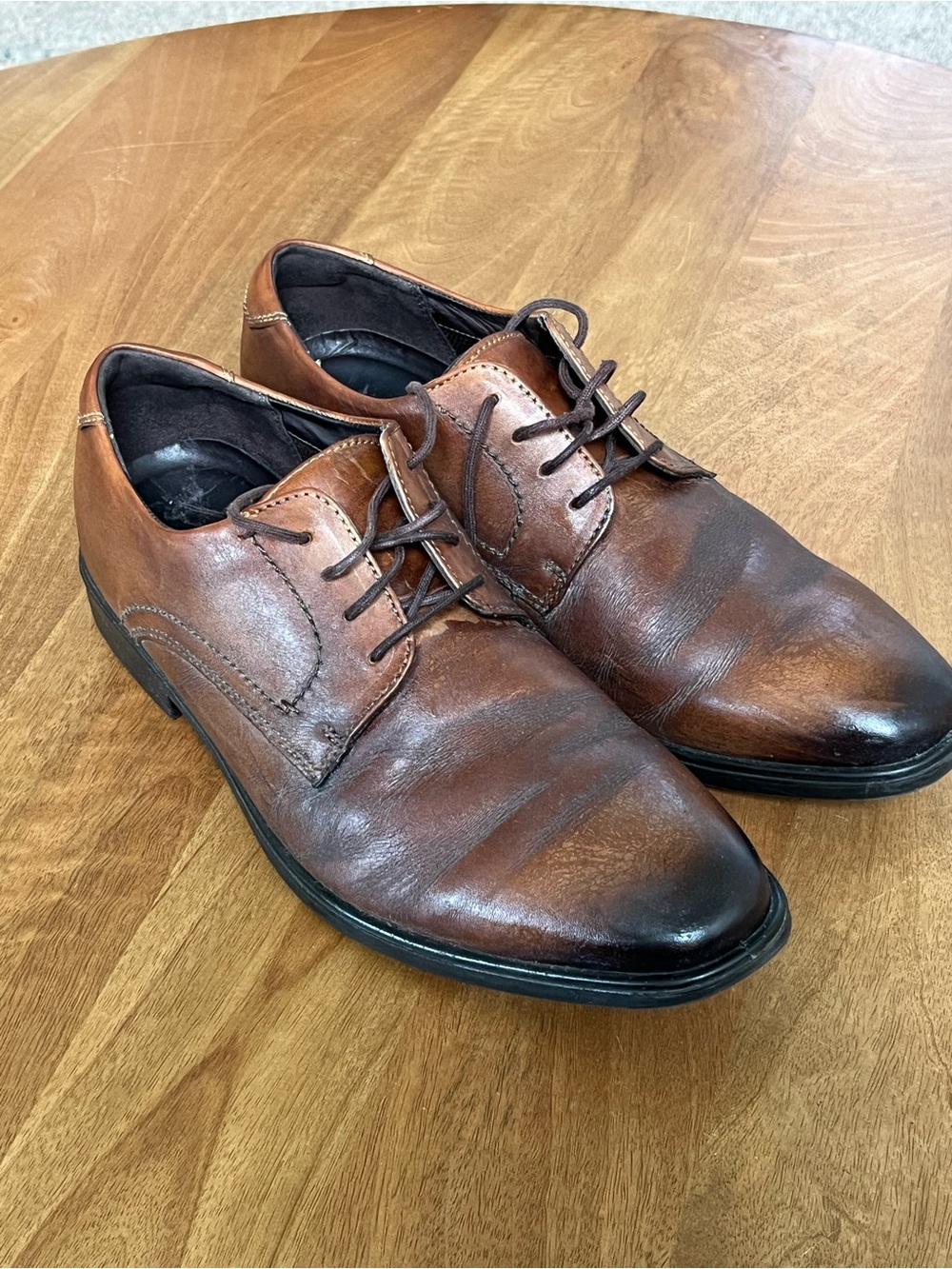 ECCO Melbourne Brown Leather Derby Comfort Oxford Shoes Men’s 9